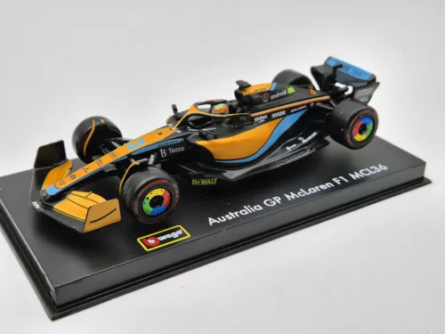 McLaren F1 MCL36 #3 (2022) Australian GP - Daniel Ricciardo - WITH DRIVER - Bburago - 1:43