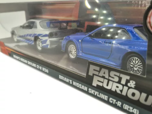 Fast & Furious / 2 Car Set - Brian's Nissan Skyline GT-R - Jada - 1:32