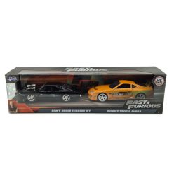   Fast & Furious / 2 Car Set - Brian's Toyota Supra and Dom's Dodge Charger - Jada - 1:32