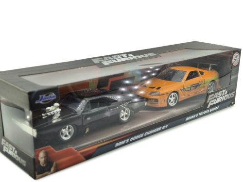 Fast & Furious / 2 Car Set - Brian's Toyota Supra and Dom's Dodge Charger - Jada - 1:32