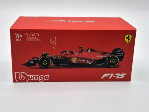 Ferrari F1-75 Scuderia F1 #55 (2022) - Carlos Sainz - WITH DRIVER - Bburago - 1:43