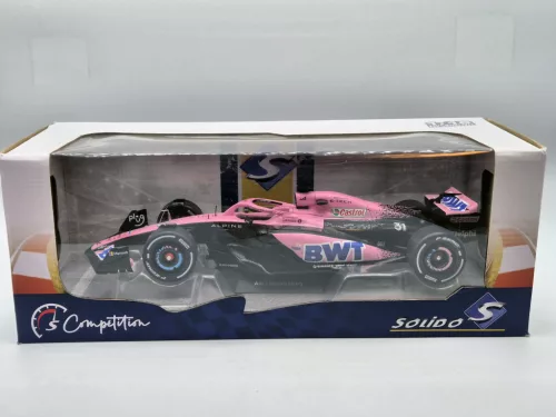 Renault A523 Team BWT Alpine F1 #10 #31 (2023) - Esteban Ocon / Pierre Gasly - pink - Solido - 1:18