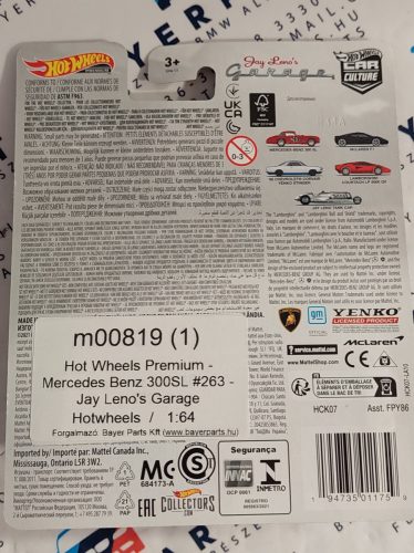 Hot Wheels Premium - Mercedes Benz 300SL #263 - Jay Leno's Garage - Hotwheels - 1:64