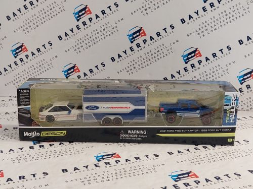 Ford F-150 SVT Raptor - Trailer - Ford SVT Cobra set - Maisto - 1:64