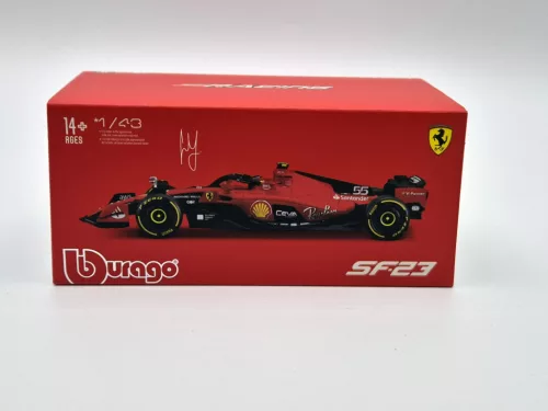 Ferrari SF-23 Team Scuderia F1 #55 (2023) - Carlos Sainz - WITH DRIVER - Bburago - 1:43
