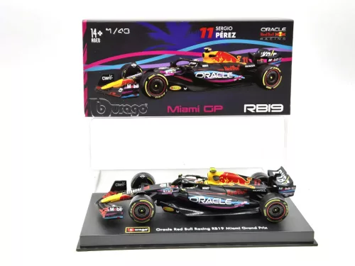 Red Bull RB19 Team Oracle F1 #11 (2023) - Miami GP - Sergio Perez - WITH DRIVER - Bburago - 1:43