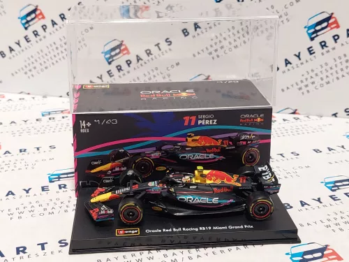 Red Bull RB19 Team Oracle F1 #11 (2023) - Miami GP - Sergio Perez - WITH DRIVER - Bburago - 1:43