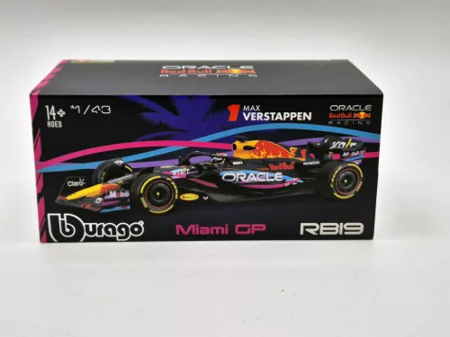 Red Bull RB19 Team Oracle F1 #1 (2023) - Miami GP - Max Verstappen - WITH DRIVER - Bburago - 1:43