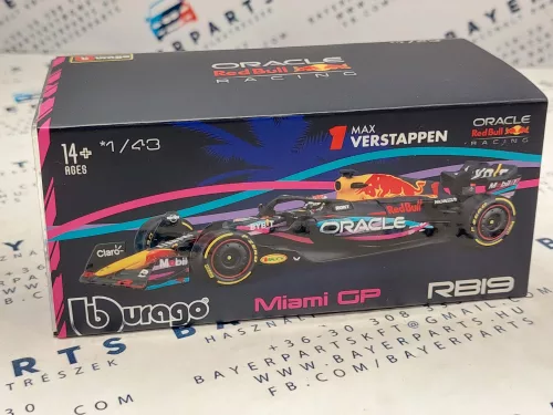 Red Bull RB19 Team Oracle F1 #1 (2023) - Miami GP - Max Verstappen - WITH DRIVER - Bburago - 1:43