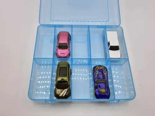 Hot Wheels model car display case storage holder box (blue) - Hotwheels - 1:64