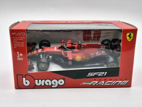 Ferrari SF21 Team Scuderia F1 #55 (2021) - Carlos Sainz - Bburago - 1:43