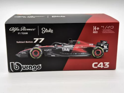 Alfa Romeo C43 Team Stake F1 #77 (2023) - Valtteri Bottas - WITH DRIVER - Bburago - 1:43