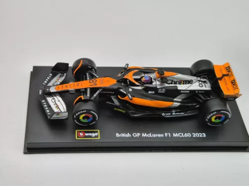 McLaren MCL60 F1 #81 (2023) - British GP 4th - Oscar Piastri - WITH DRIVER - BBurago - 1:43