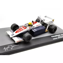   Toleman TG184 F1 #19 (1984) - Great Britain GP - Ayrton Senna - WITH DRIVER - Edicola - 1:43
