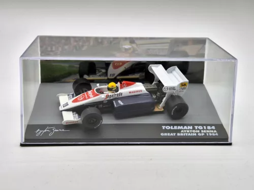 Toleman TG184 F1 #19 (1984) - Great Britain GP - Ayrton Senna - WITH DRIVER - Edicola - 1:43