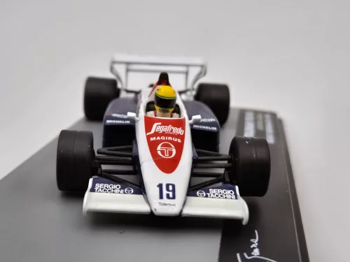 Toleman TG184 F1 #19 (1984) - Great Britain GP - Ayrton Senna - WITH DRIVER - Edicola - 1:43