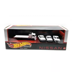  Nissan Skyline diorama set #14 - Skyline 2000 GT-R, Skyline C210, Skyline HT 2000 GT-X, Nissan transport vehicle