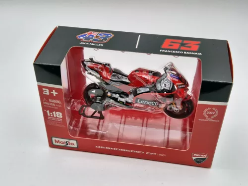 MotoGP - Ducati Desmosedici GP22 #63 (2022) motorcycle - Francesco Bagnaia - Maisto - 1:18