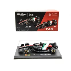   Alfa Romeo C43 F1 #77 (2023) - Monza Italy GP - Valtteri Bottas - WITH DRIVER - Bburago - 1:43