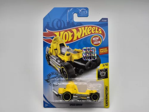 Hot Wheels Speed Driver (yellow) - Experimotors 3/10 - 77/250 - long card - Hot Wheels - 1:64