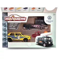   Volkswagen VW set - VW Golf 1 MK1 - VW T1 transporter - Majorette - 1:64
