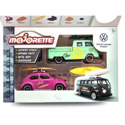   Volkswagen VW set - VW Beetle bug - VW T1 transporter - Majorette - 1:64