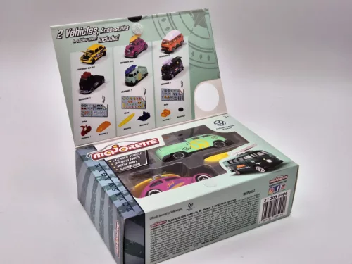 Volkswagen VW set - VW Beetle bug - VW T1 transporter - Majorette - 1:64