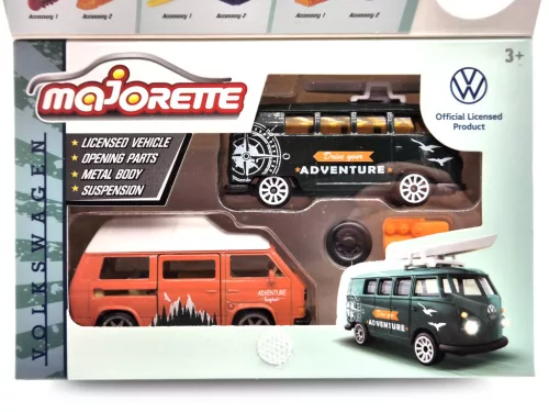 Volkswagen VW set - VW T3 + VW T1 transporter - Majorette - 1:64