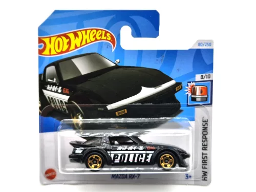 Hot Wheels Mazda RX-7 - First Response - 80/250 - black - Hot Wheels - 1:64