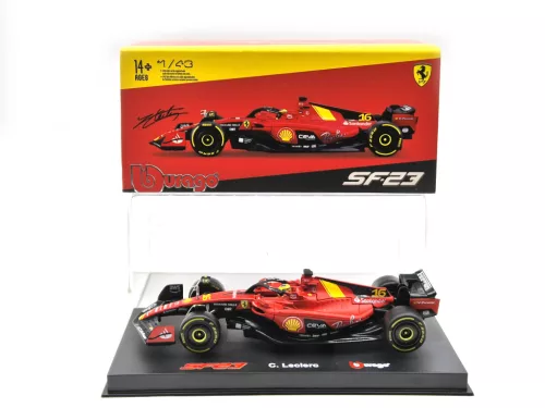 Ferrari SF-23 Team Scuderia F1 #16 (2023) - Monza - Charles Leclerc - WITH DRIVER - Bburago - 1:43