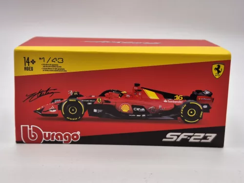 Ferrari SF-23 Team Scuderia F1 #16 (2023) - Monza - Charles Leclerc - WITH DRIVER - Bburago - 1:43