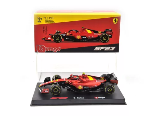 Ferrari SF-23 Team Scuderia F1 #55 (2023) - Monza - Carlos Sainz - WITH DRIVER - Bburago - 1:43