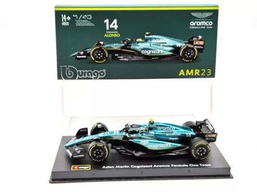 Aston Martin AMR23 F1 #14 (2023) - Fernando Alonso - WITH DRIVER - Bburago - 1:43