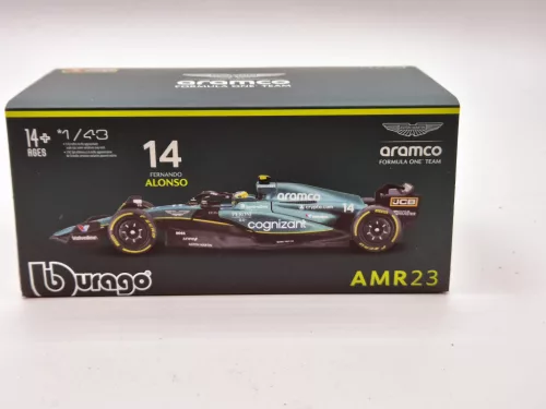 Aston Martin AMR23 F1 #14 (2023) - Fernando Alonso - WITH DRIVER - Bburago - 1:43