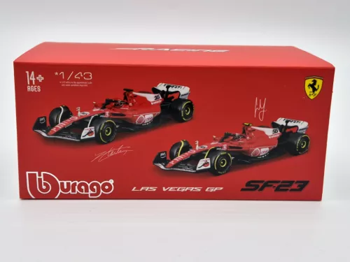 Ferrari SF-23 Team Scuderia F1 #55 (2023) - Las Vegas - Carlos Sainz - WITH DRIVER - Bburago - 1:43