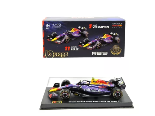 Red Bull RB19 F1 #11 (2023) - Las Vegas - Sergio Perez - WITH DRIVER - Bburago - 1:43