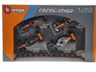 McLaren F1 set - #4 Lando Norris - 2023 British GP - 2023 Singapore GP - 2023 Monaco GP - 2022 Abu Dhabi - Bburago - 1:43