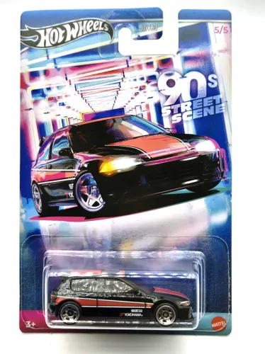 Hot Wheels - 90s Street Scene - 1992 Honda Civic - Hot Wheels - 1:64