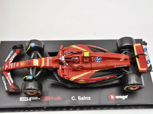 Ferrari SF-24 Team Scuderia F1 #55 (2024) - Imola - Carlos Sainz - WITH DRIVER - Bburago - 1:43
