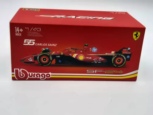 Ferrari SF-24 Team Scuderia F1 #55 (2024) - Imola - Carlos Sainz - WITH DRIVER - Bburago - 1:43