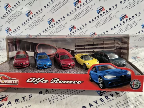 Alfa Romeo set (5pcs) - 4C Spider - Giulia Quadrifoglio - Tonale - Majorette - 1:64