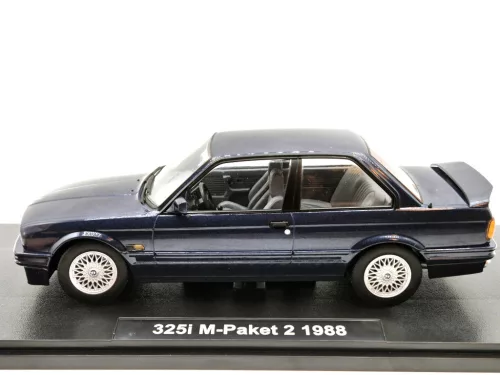 BMW E30 325i M package 2 (1987) - blue - KK Scale - 1:18