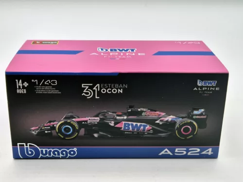 BWT Racing Alpine A524 F1 #31 (2024) - Esteban Ocon - WITH DRIVER - Bburago - 1:43
