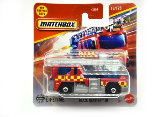Blaze Blaster III fire truck - 13/125 - blister pack - Matchbox - 1:64