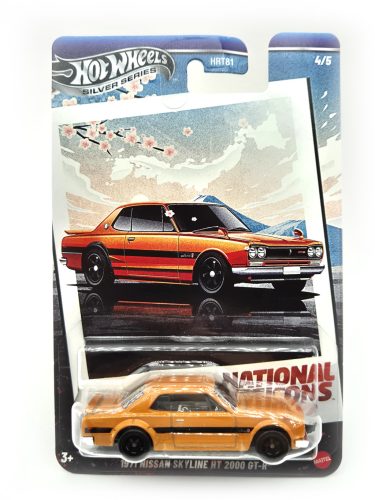 Hot Wheels 1971 Nissan Skyline HT 2000 GT-R - Silver Series 4/5 - long card - Hot Wheels - 1:64