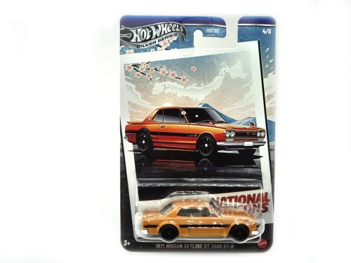 Hot Wheels 1971 Nissan Skyline HT 2000 GT-R - Silver Series 4/5 - long card - Hot Wheels - 1:64