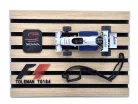 Toleman Hart TG184 F1 #19 (1984) - Ayrton Senna - on display plaque - decorative item - Edicola - 1:24