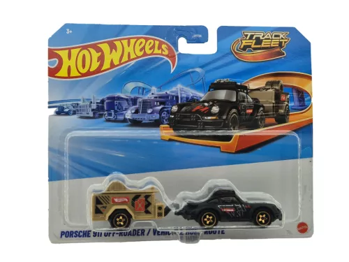 Hot Wheels Track Fleet - Porsche 911 Off-Roader - black - Hot Wheels - 1:64 model car - with damaged packaging