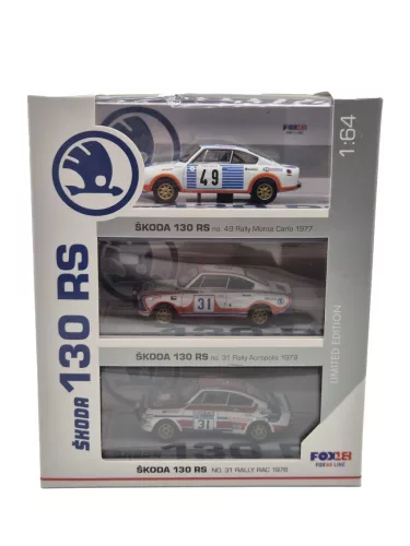Škoda 130 LR – 3-piece set - Fox18 - 1:64 diecast model cars 