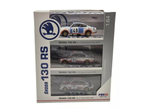 Škoda 130 LR – 3-piece set - Fox18 - 1:64 diecast model cars 